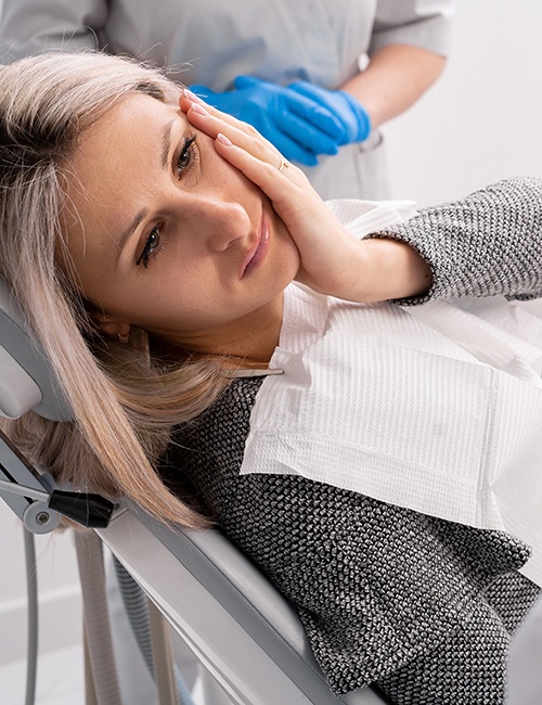 Man smiling at the dentist